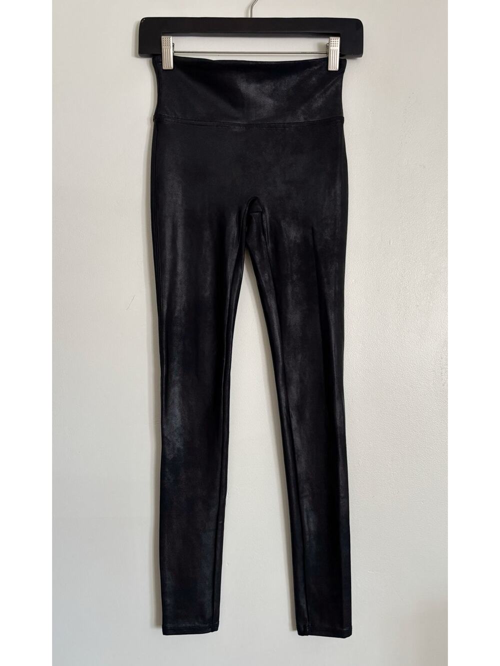 Black Spanx High Rise Faux Leather Leggings S